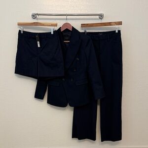 3 Piece Navy Blazer, Pants and Shorts Set